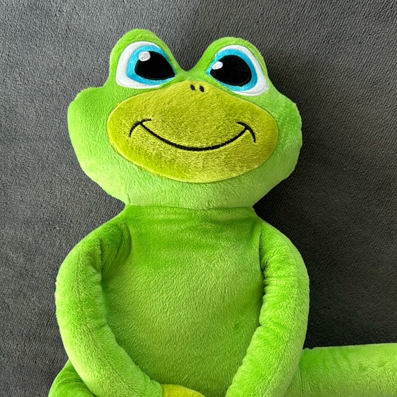 Plushie Electric Green Frog with Velcro Limbs - Picture 1 of 7